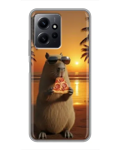 Чохол для Xiaomi Redmi Note 12 з картинкою «Капібара з піцою» Чохол для Xiaomi Redmi Note 12 з картинкою «Капібара з піцою»