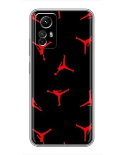 Чехол для Xiaomi Redmi Note 12s с картинкой «Jordan Red Pattern»