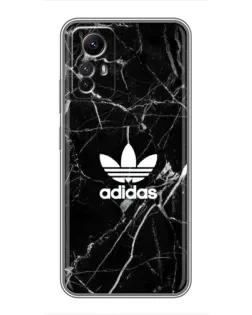 Чехол для Xiaomi Redmi Note 12s с картинкой «Белый мрамор Adidas»