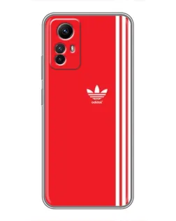 Чехол для Xiaomi Redmi Note 12s с картинкой «Красный минимализм Adidas»