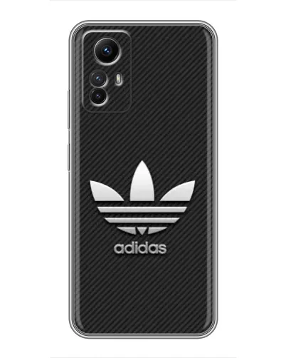 Чехол для Xiaomi Redmi Note 12s с картинкой «Adidas Карбоновая текстура»