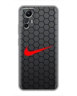 Чехол для Xiaomi Redmi Note 12s с картинкой «Nike — карбоновая сетка»