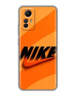 Чехол для Xiaomi Redmi Note 12s с картинкой «Оранжевый драйв Nike»