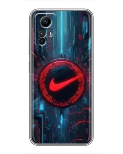Чехол для Xiaomi Redmi Note 12s с картинкой «Техногенный стиль Nike»