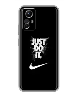 Чехол для Xiaomi Redmi Note 12s с картинкой «Текстовый принт Nike»