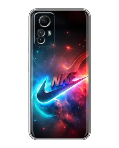 Чехол для Xiaomi Redmi Note 12s с картинкой «Огненный логотип Nike»