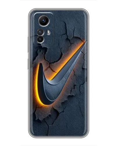 Чехол для Xiaomi Redmi Note 12s с картинкой «Объемный логотип Найк»
