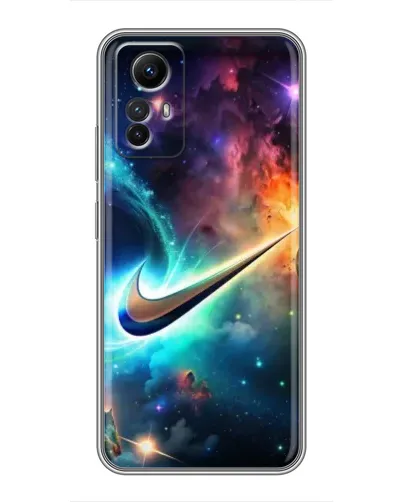 Чехол для Xiaomi Redmi Note 12s с картинкой «Космический Nike Swoosh»