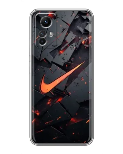 Чехол для Xiaomi Redmi Note 12s с картинкой «Nike — эффект разломов»