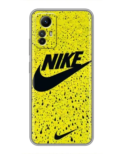 Чехол для Xiaomi Redmi Note 12s с картинкой «Желтый текстурный Nike»