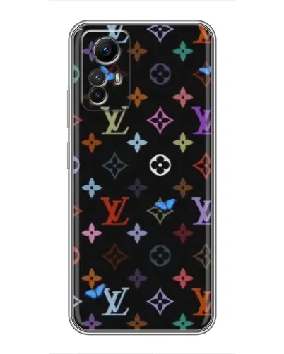 Чехол для Xiaomi Redmi Note 12s с картинкой «Цветная монограмма LV»