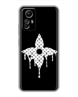 Чехол для Xiaomi Redmi Note 12s с картинкой «Цветочная монограмма»