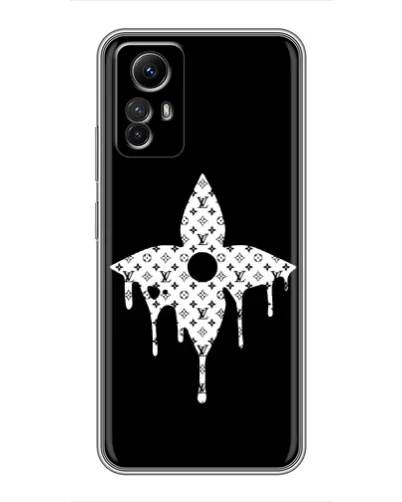 Чехол для Xiaomi Redmi Note 12s с картинкой «Цветочная монограмма»