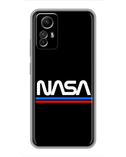 Чехол для Xiaomi Redmi Note 12s с картинкой «NASA — классика Red Blue»