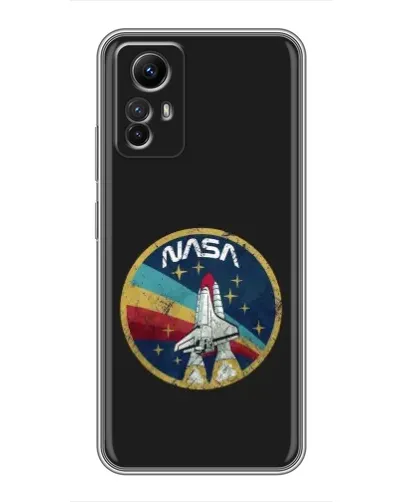 Чехол для Xiaomi Redmi Note 12s с картинкой «NASA — эмблема миссии»