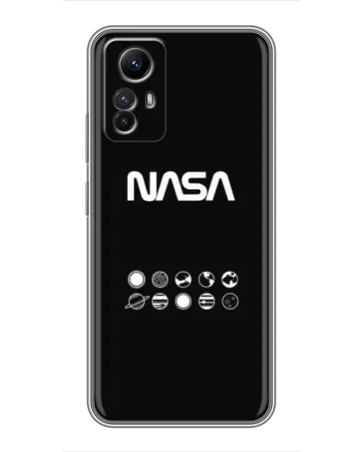 Чехол для Xiaomi Redmi Note 12s с картинкой «NASA — технический принт»