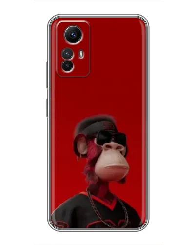 Чехол для Xiaomi Redmi Note 12s с картинкой «Bored Ape в красном»