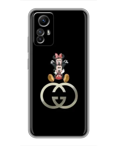 Чехол для Xiaomi Redmi Note 12s с картинкой «Минни Маус на лого»