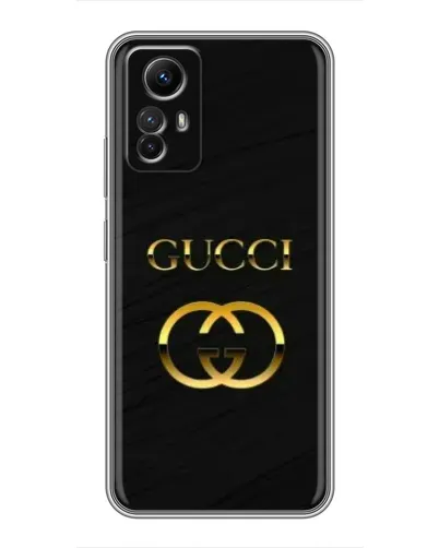 Чехол для Xiaomi Redmi Note 12s с картинкой «Золотой логотип Gucci»