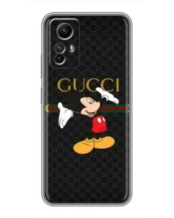 Чехол для Xiaomi Redmi Note 12s с картинкой «Микки Маус Gucci»