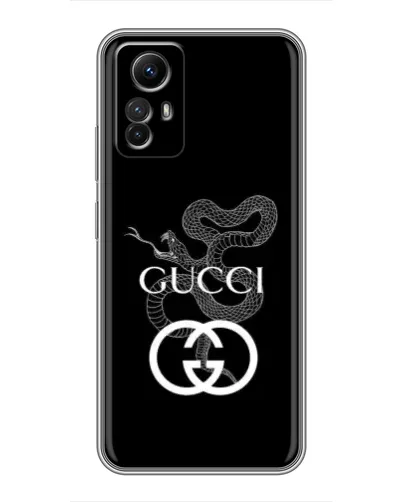 Чехол для Xiaomi Redmi Note 12s с картинкой «Gucci — серебряная змея»