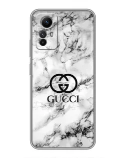 Чехол для Xiaomi Redmi Note 12s с картинкой «Gucci — мраморный шик»