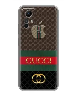 Чехол для Xiaomi Redmi Note 12s с картинкой «Gucci — брендированный десерт»