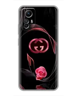 Чехол для Xiaomi Redmi Note 12s с картинкой «Gucci — неоновая роза»