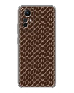 Чохол для Xiaomi Redmi Note 12s з картинкою «Gucci — шоколадна сітка» Чохол для Xiaomi Redmi Note 12s з картинкою «Gucci — шоколадна сітка»