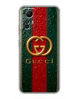 Чохол для Xiaomi Redmi Note 12s з картинкою «Gucci — фірмова смуга та золото» Чохол для Xiaomi Redmi Note 12s з картинкою «Gucci — фірмова смуга та золото»