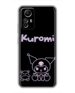 Чехол для Xiaomi Redmi Note 12s с картинкой «Kuromi — черный минимализм»