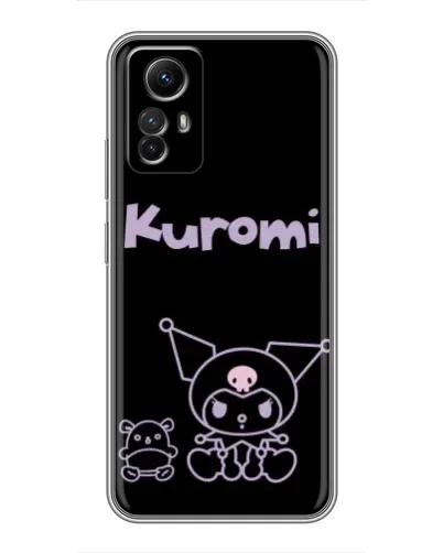 Чехол для Xiaomi Redmi Note 12s с картинкой «Kuromi — черный минимализм»