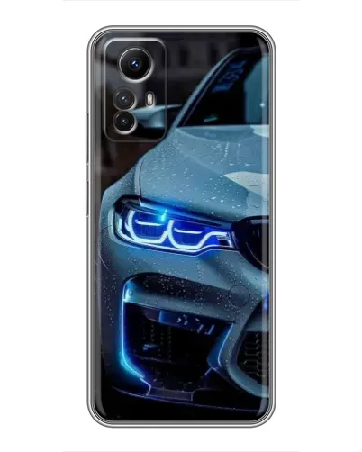 Чехол для Xiaomi Redmi Note 12s с картинкой «Взгляд BMW с синими фарами» Чехол для Xiaomi Redmi Note 12s с картинкой «Взгляд BMW с синими фарами»