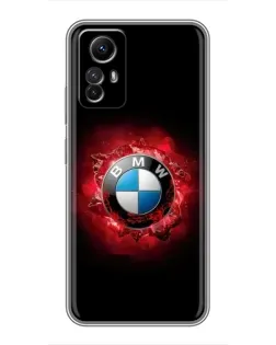 Чехол для Xiaomi Redmi Note 12s с картинкой «Логотип BMW — вспышка»
