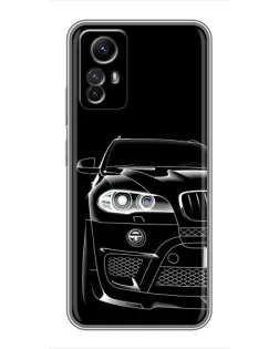 Чехол для Xiaomi Redmi Note 12s с картинкой «Темный силуэт BMW»
