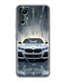 Чехол для Xiaomi Redmi Note 12s с картинкой «BMW в свете фар»