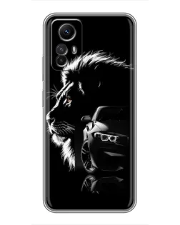 Чехол для Xiaomi Redmi Note 12s с картинкой «BMW и лев»