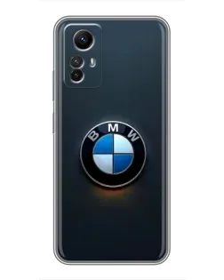 Чехол для Xiaomi Redmi Note 12s с картинкой «Логотип BMW — минимализм»