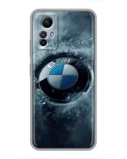 Чехол для Xiaomi Redmi Note 12s с картинкой «Логотип BMW — лед»
