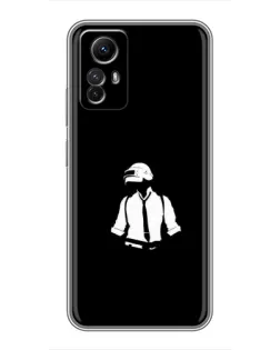 Чехол для Xiaomi Redmi Note 12s с картинкой «PUBG — белый шлем»