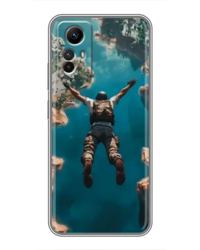 Чехол для Xiaomi Redmi Note 12s с картинкой «PUBG — свободное падение»