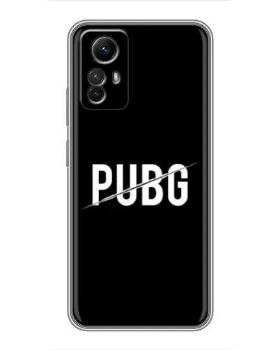 Чехол для Xiaomi Redmi Note 12s с картинкой «PUBG — белый логотип»