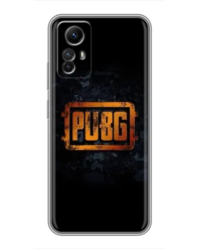 Чехол для Xiaomi Redmi Note 12s с картинкой «PUBG — золотой логотип»