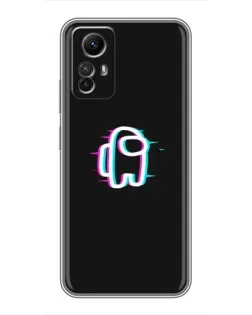 Чехол для Xiaomi Redmi Note 12s с картинкой «Among Us неон»