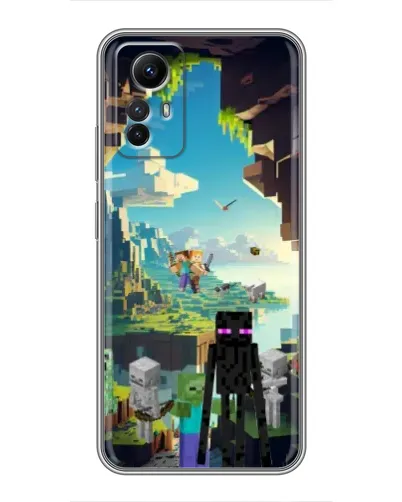 Чехол для Xiaomi Redmi Note 12s с картинкой «Эндермен в лесу»