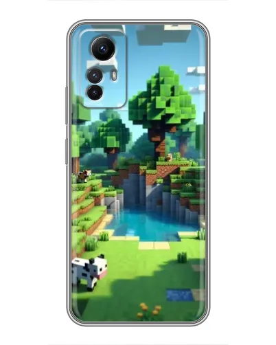 Чехол для Xiaomi Redmi Note 12s с картинкой «Minecraft летний день»