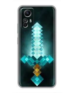 Чехол для Xiaomi Redmi Note 12s с картинкой «Алмазный меч неон»