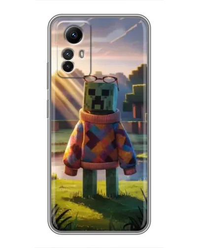 Чехол для Xiaomi Redmi Note 12s с картинкой «Крипер в свитере»