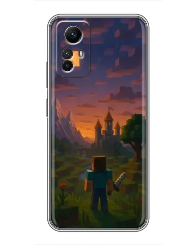 Чехол для Xiaomi Redmi Note 12s с картинкой «Стив у башни»