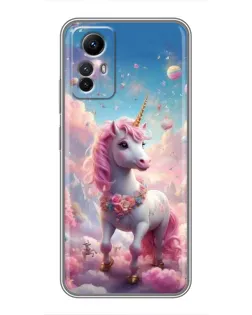 Чехол для Xiaomi Redmi Note 12s с картинкой «Единорог среди облаков»